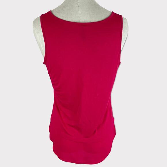 Massini Womens Small Pink Sleeveless Tank Top Polyester Rayon - Picture 2 of 9